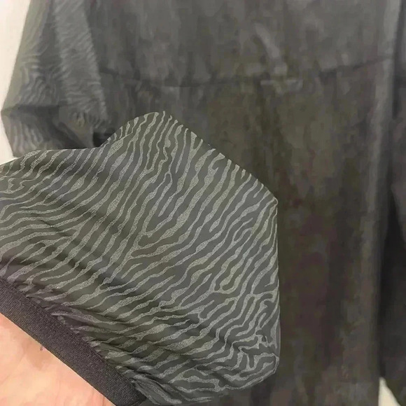 Nike Jacket Zebra Print Large Black Windrunner Blacklight Flash Hoodie Full Zip - Picture 4 of 8